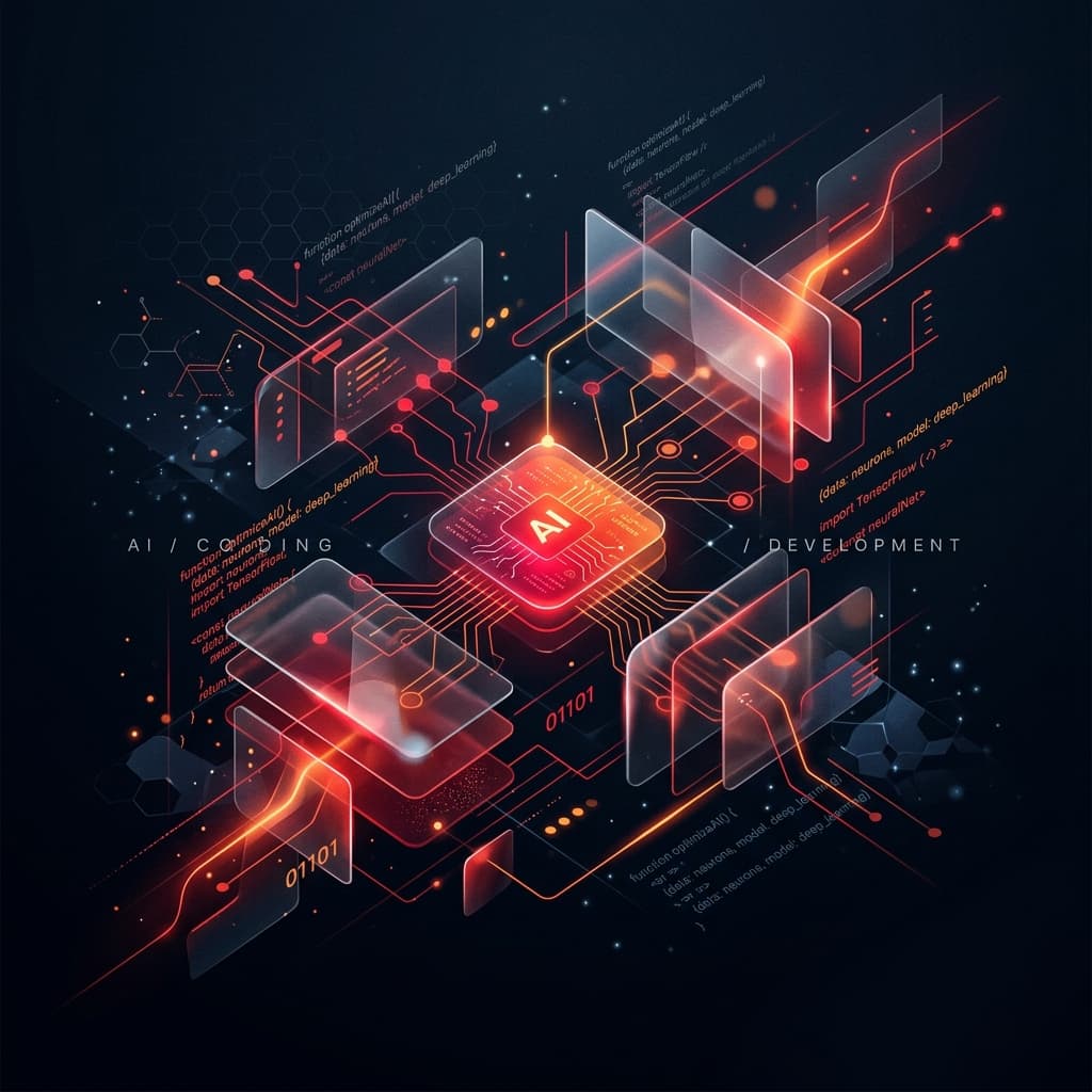 AI and Software Development Illustration